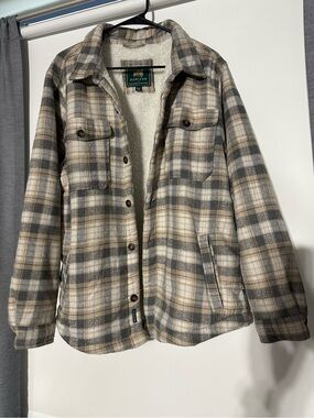 Horizon Plaid Sherpa-Lined Jacket size Large